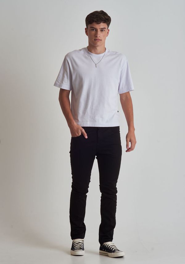 Calça reta sarja preto 42