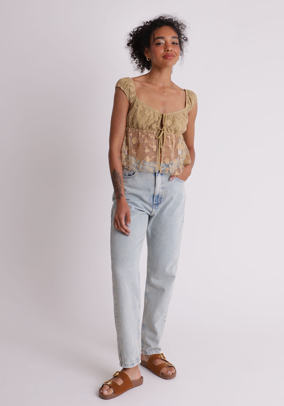 Calça jeans mom