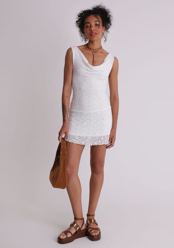 Vestido de renda Off white M