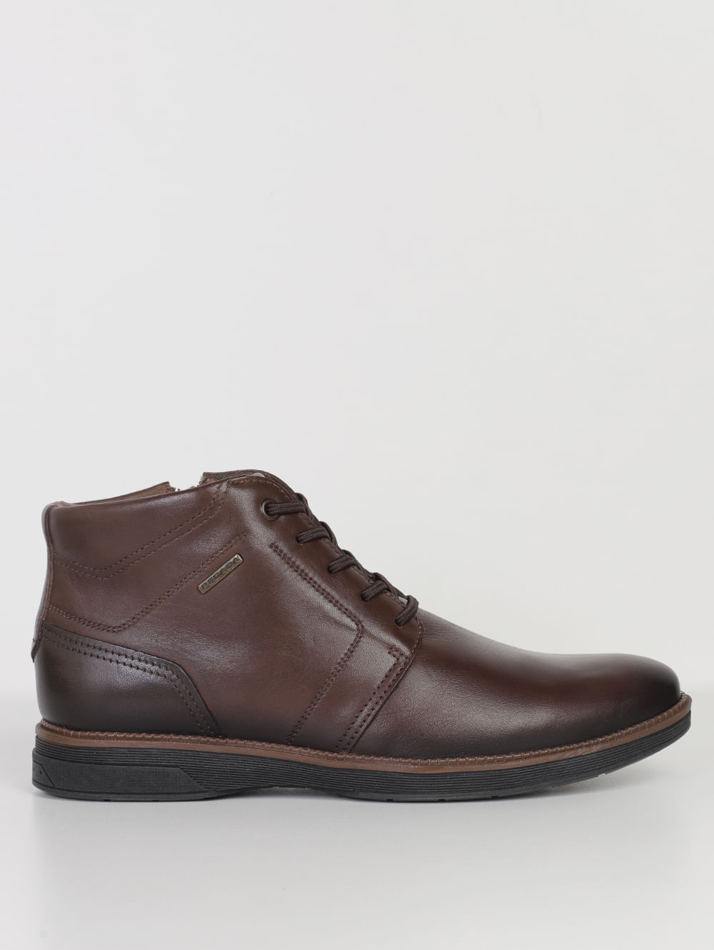 Botina Couro Stretch Tabaco Pegada Masculina MARROM