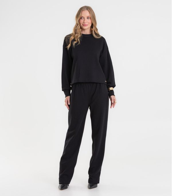 Conjunto Blusão Com Calça Feminino Rovitex Preto M