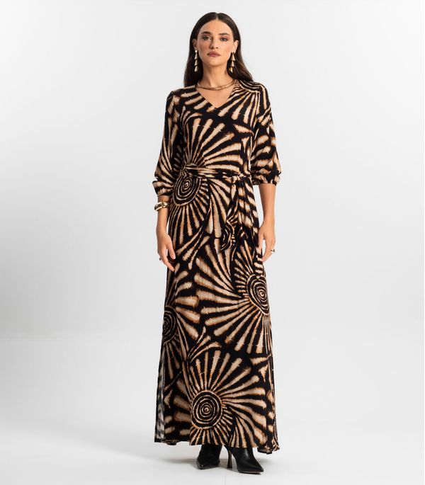 Vestido Longo Feminino Viscose Endless Preto M