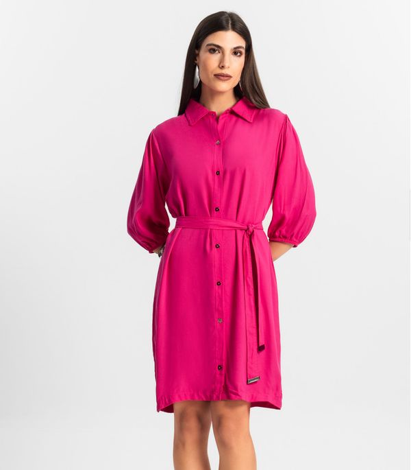 Vestido Feminino Chemise de Viscose Endless Rosa M