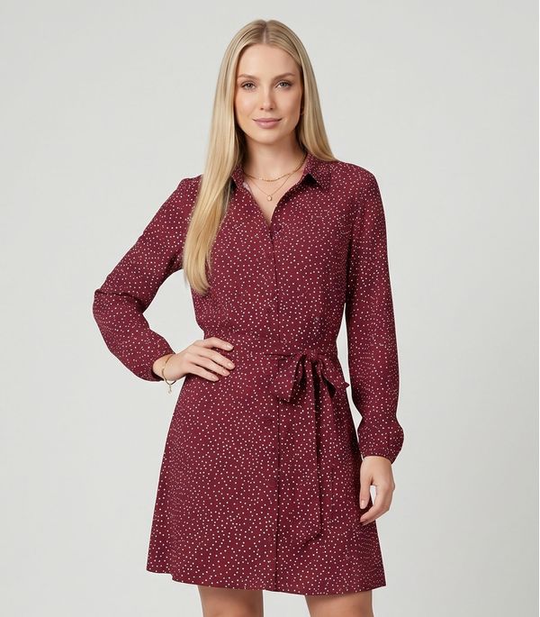 Vestido Feminino Manga Longa Bufante Endless Vermelho GG