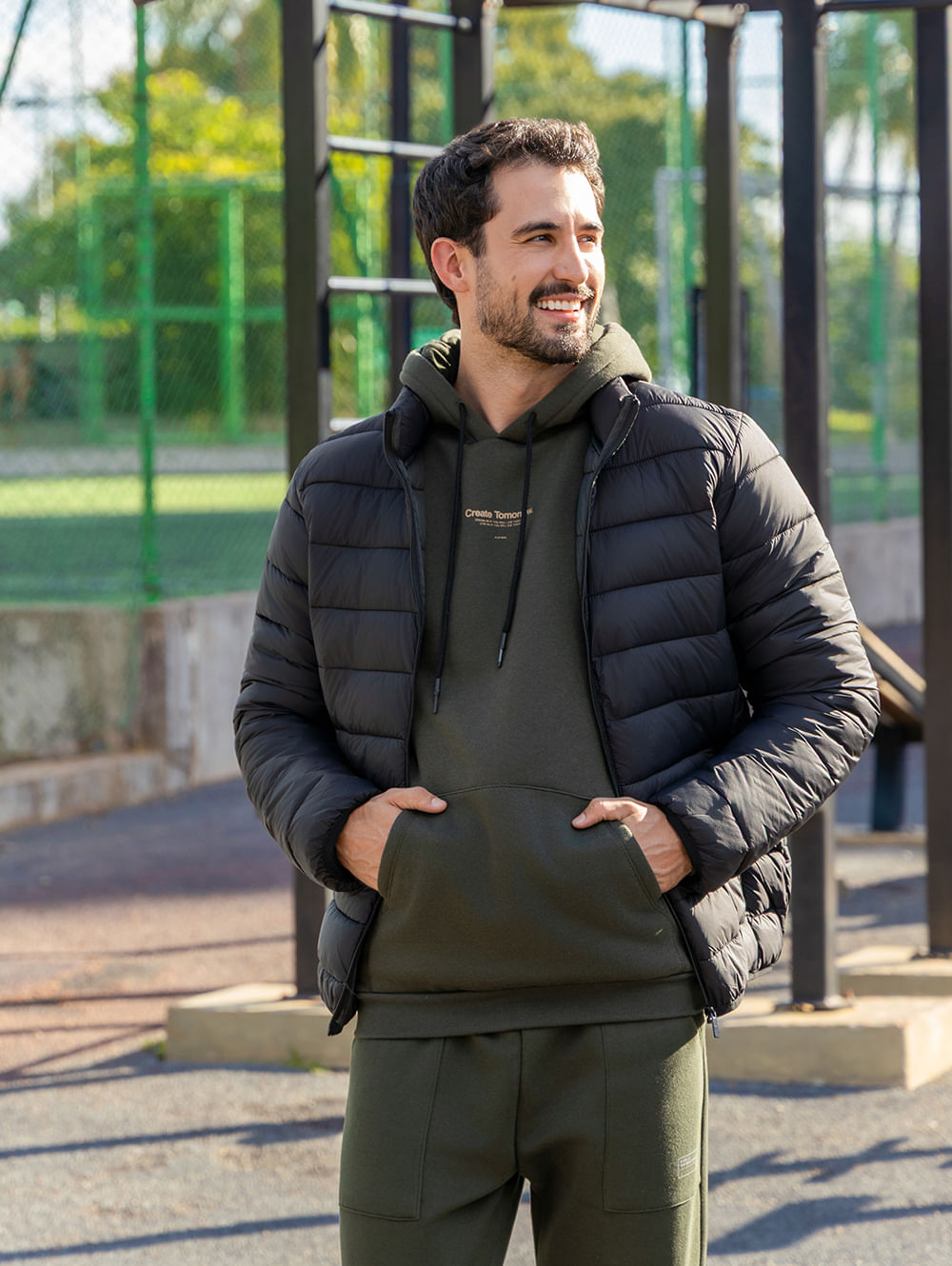 Moletom Canguru Eletrón Masculino VERDE