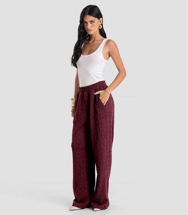 Calça Feminina em Malha Tricot Rustic Dianna Vermelho P