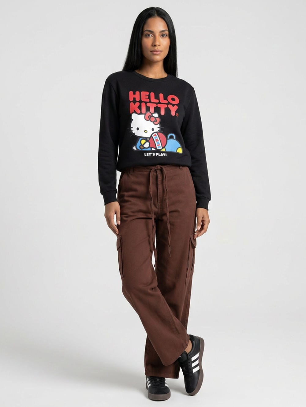 Moletom Hello Kitty Feminino PRETO