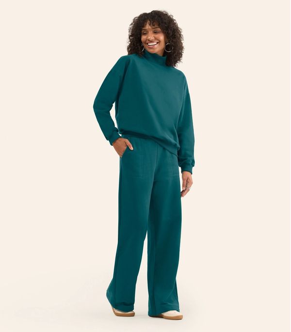 Conjunto Blusão com Calça Moletom Felpado Rovitex Verde M
