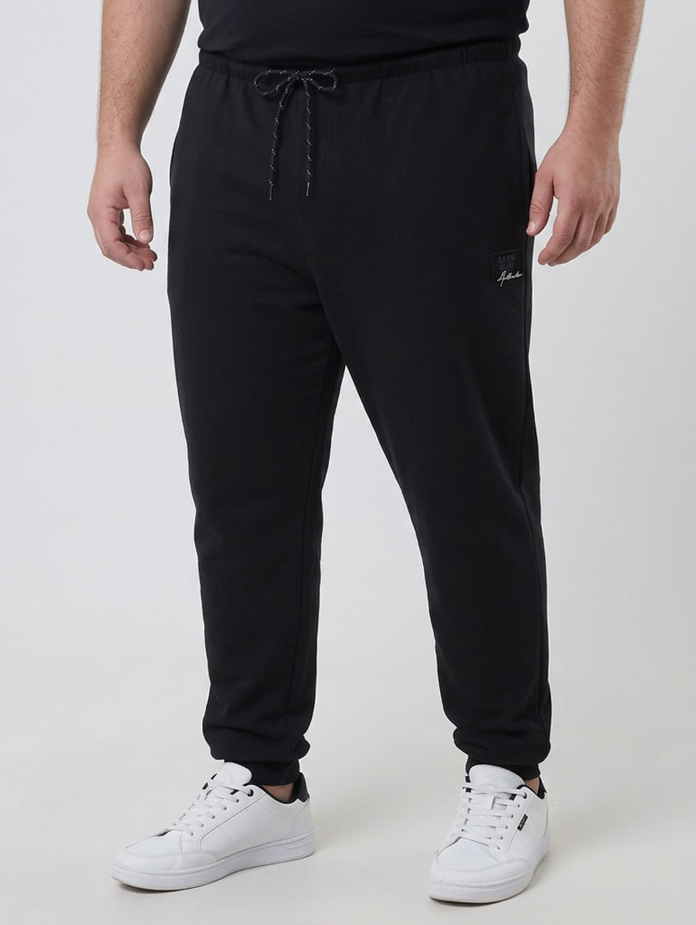 Calça Moletom Jogger Plus Size Masculina PRETO