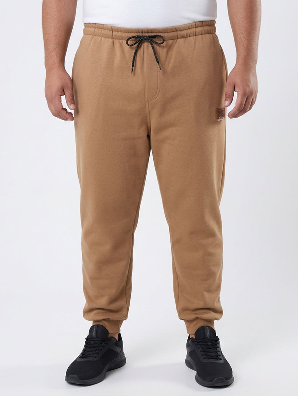 Calça Moletom Jogger Plus Size Masculina MARROM