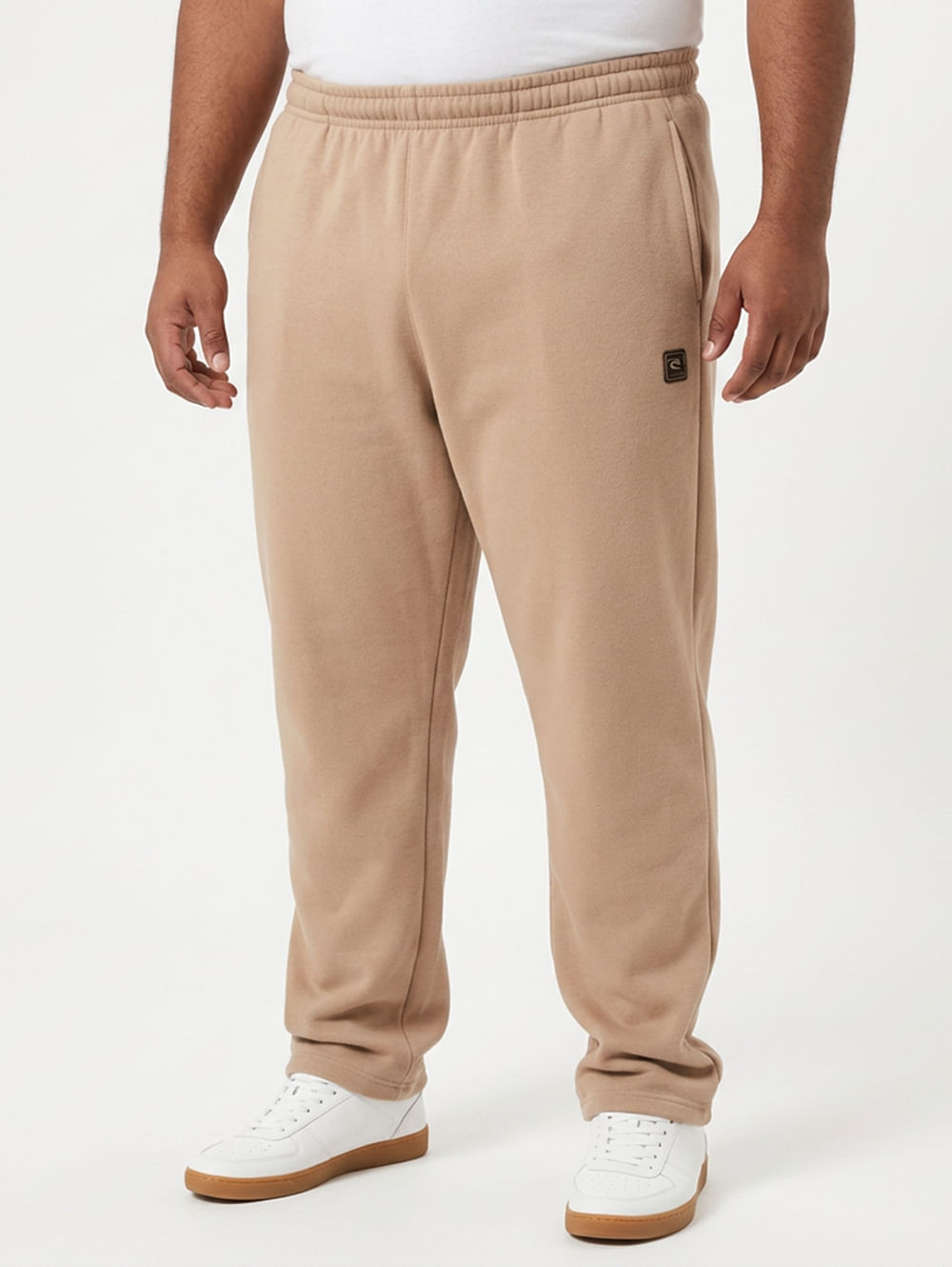 Calça Moletom Plus Size Masculina BEGE
