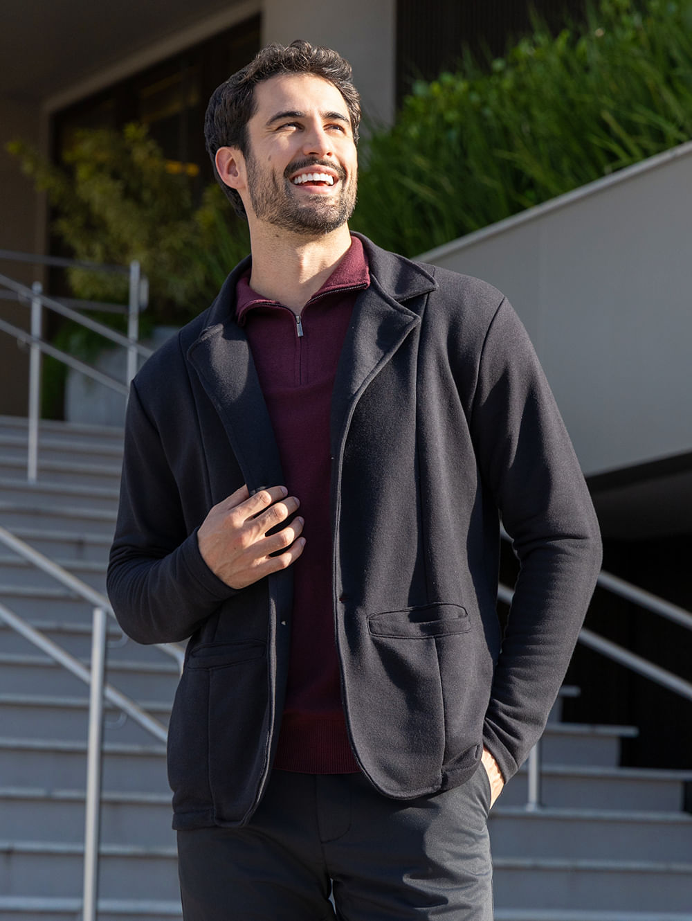 Blazer Moletinho Elétron Masculino PRETO