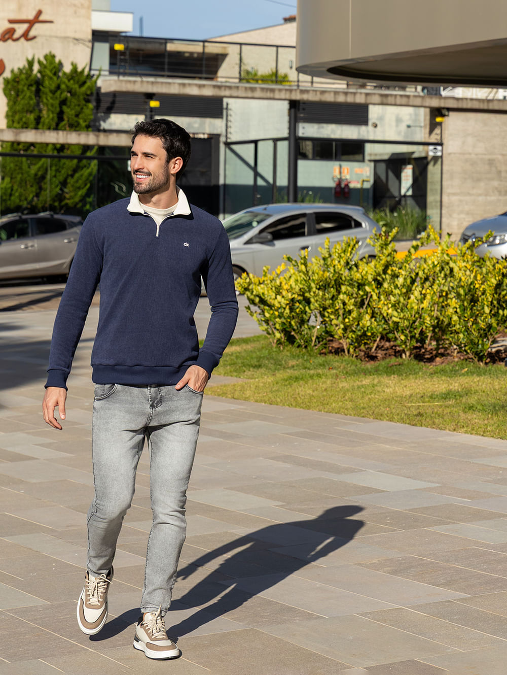 Calça Jeans Slim Masculina CINZA