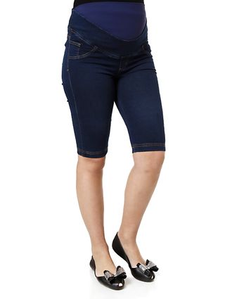 Bermuda Jeans Feminina Gestante Azul 36 Menor preço em Bermuda Jeans Feminina Gestante Azul 36