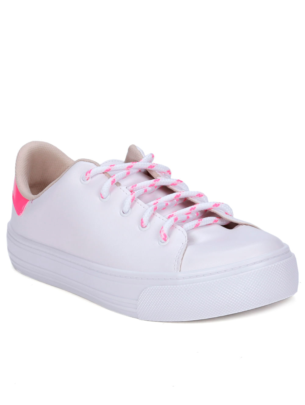 tenis feminino branco e rosa