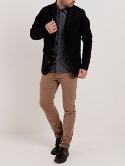jaqueta masculina sarja preta
