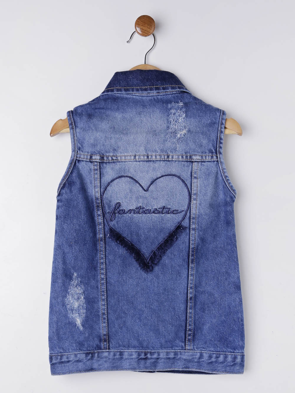 colete jeans infantil menino