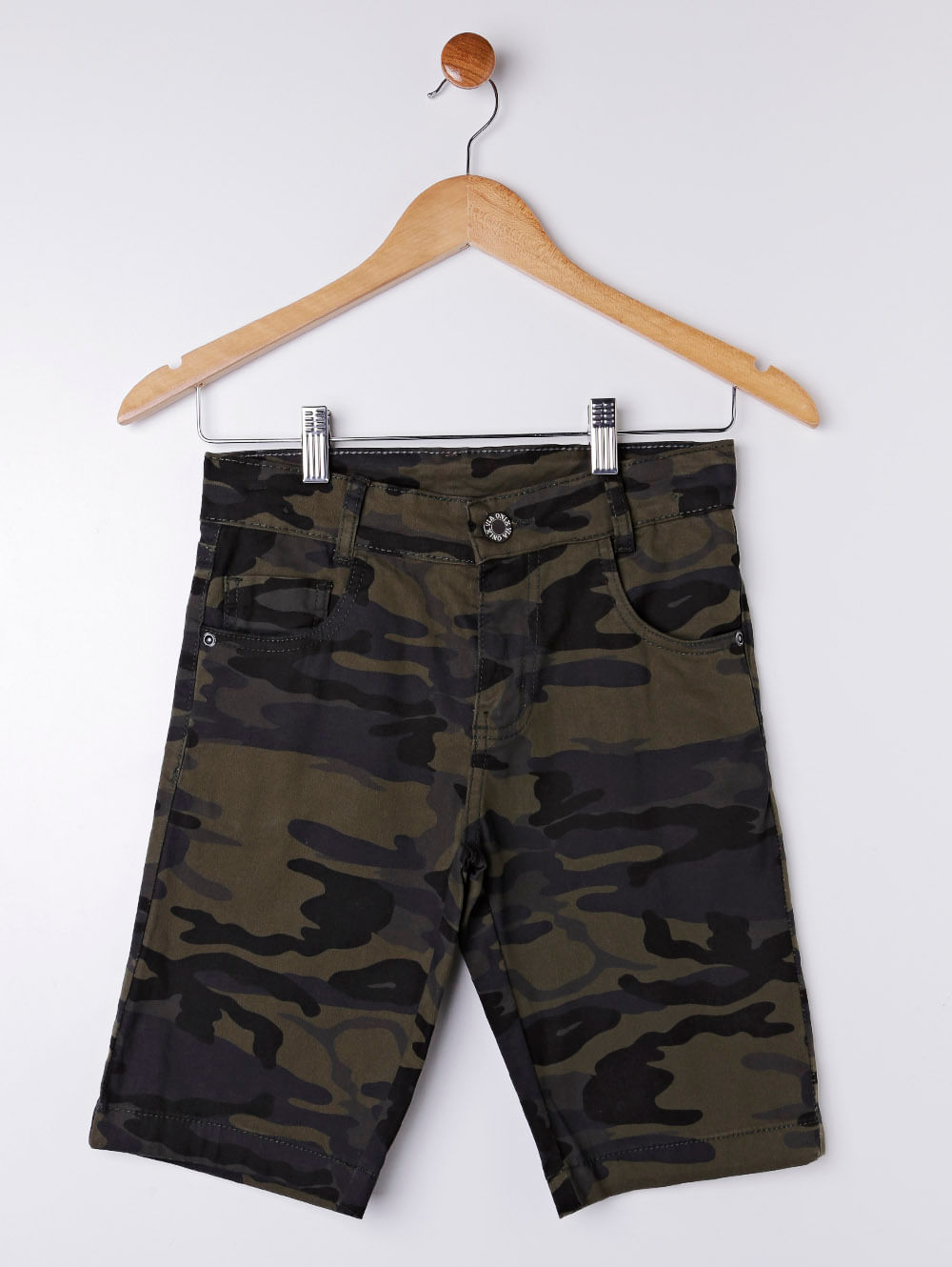 shorts jeans camuflado masculino