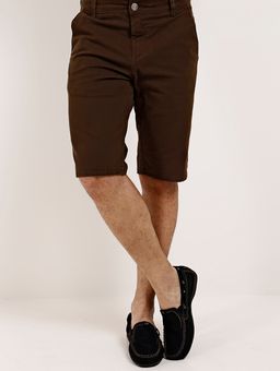 bermuda jeans masculina marrom