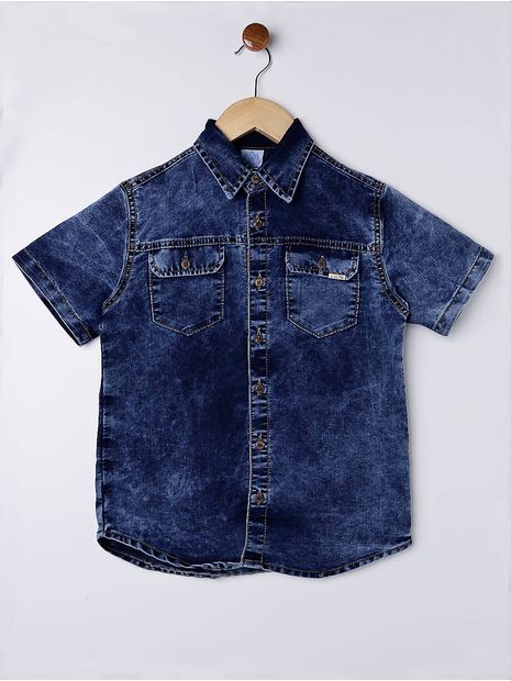 Camisa-Jeans-Manga-Curta-Juvenil-Para-Menino---Azul-16