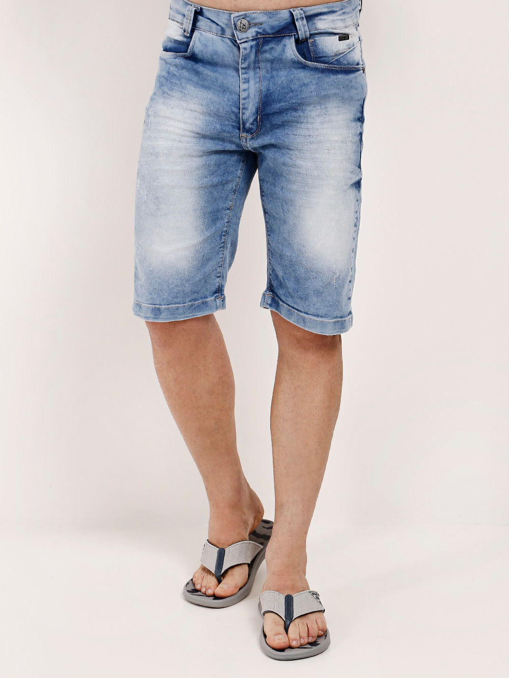 shorts jeans masculino claro