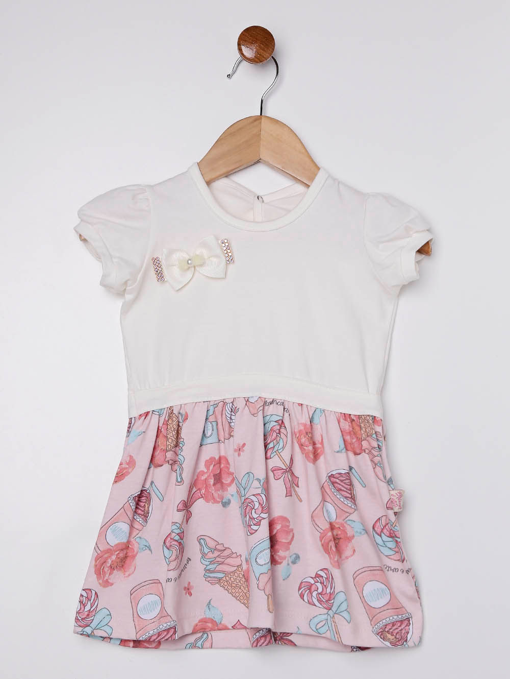 vestido infantil salmão