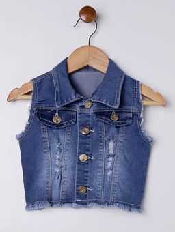 colete jeans bebe feminino