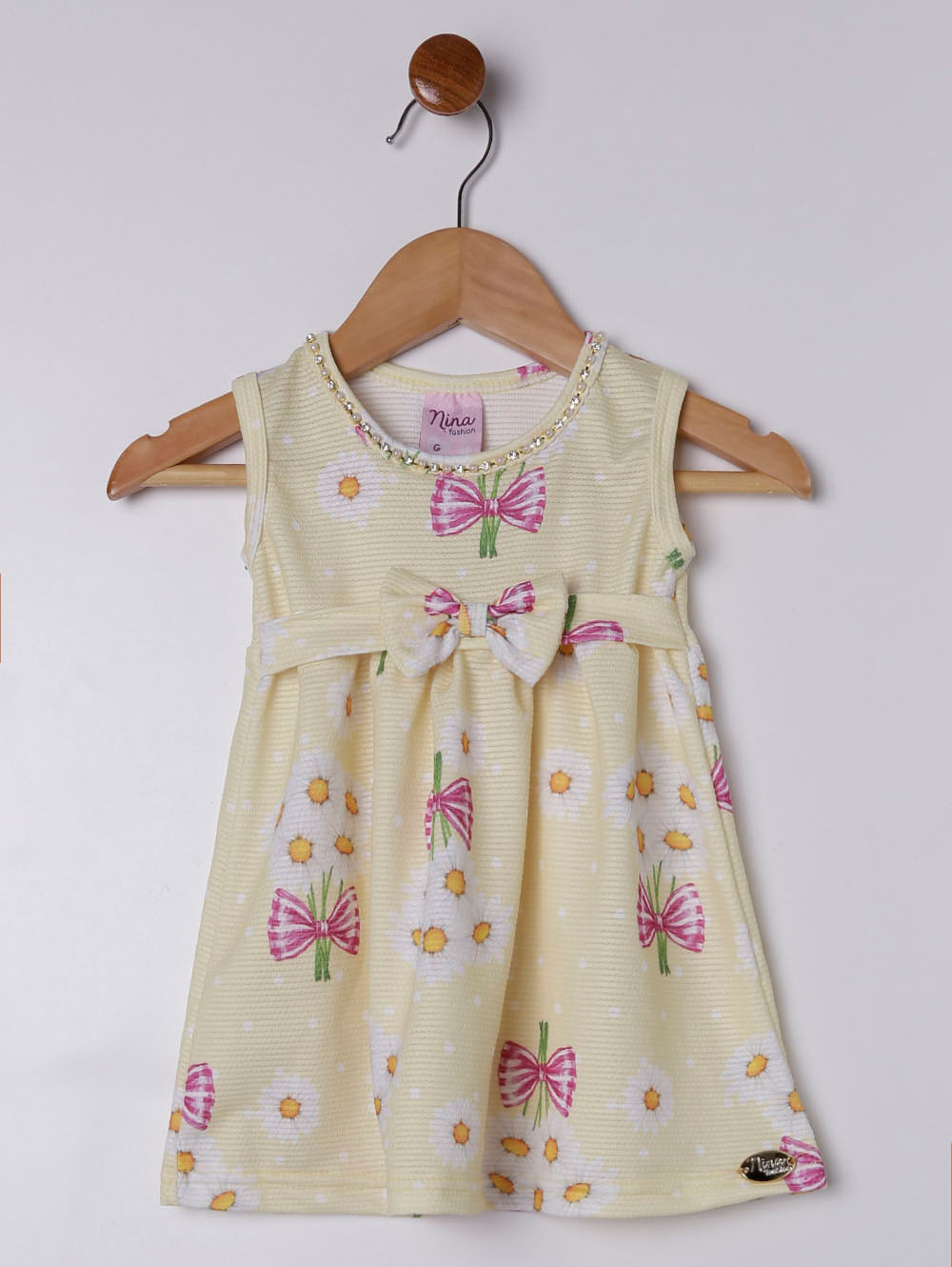 vestido de bebe amarelo