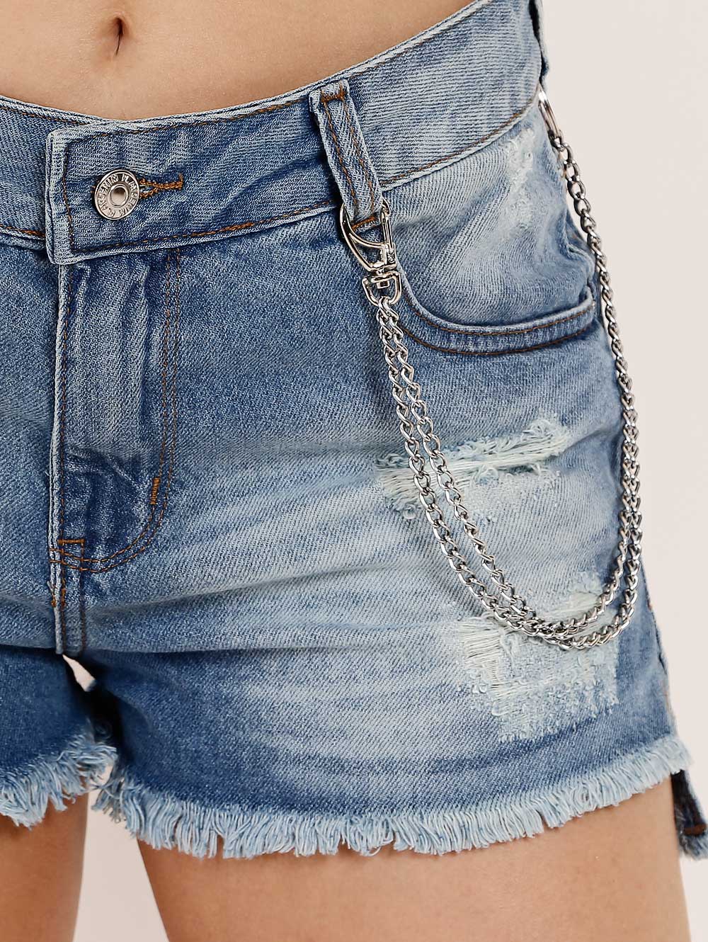 short jeans com faixa