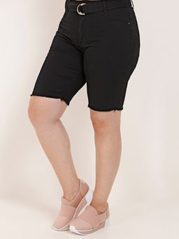 bermuda de sarja feminina plus size