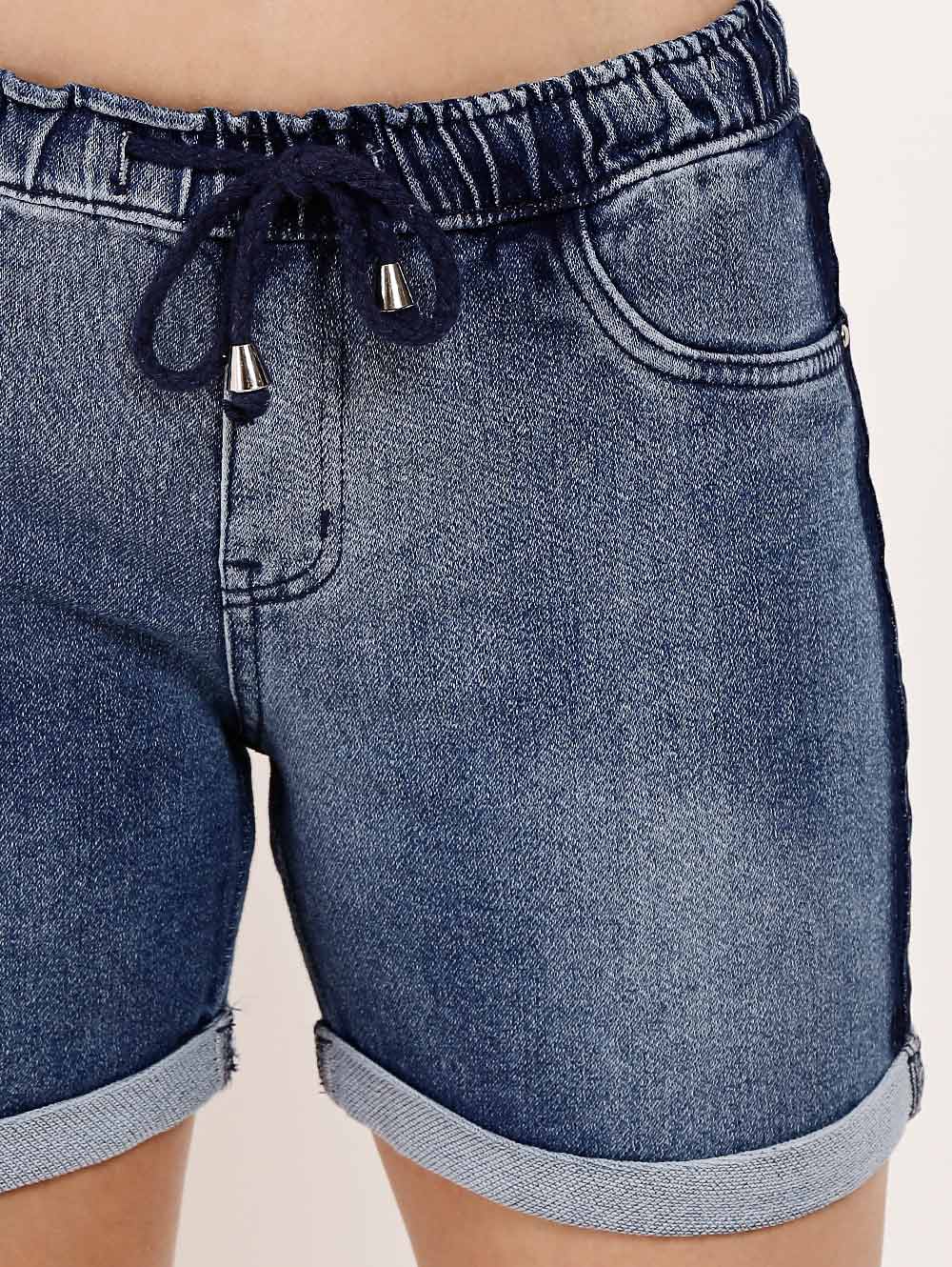 short jeans moletom feminino