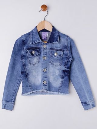 Jaqueta Jeans Infantil para Menina - Azul 6 Menor preço em Jaqueta Jeans Infantil para Menina - Azul 6