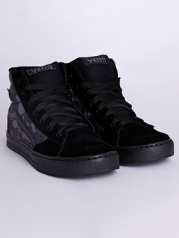tenis preto camurça masculino