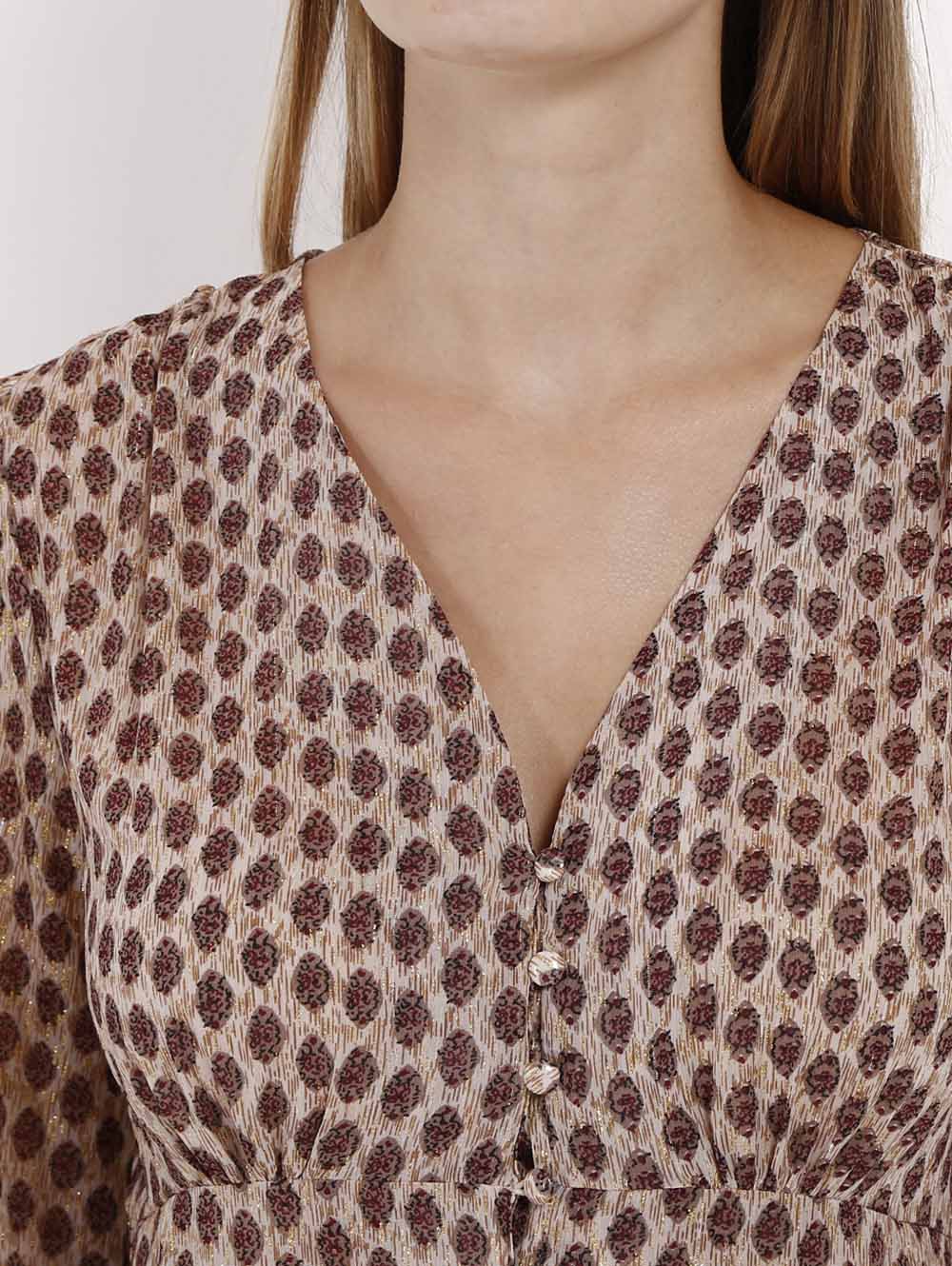 vestido chiffon estampado