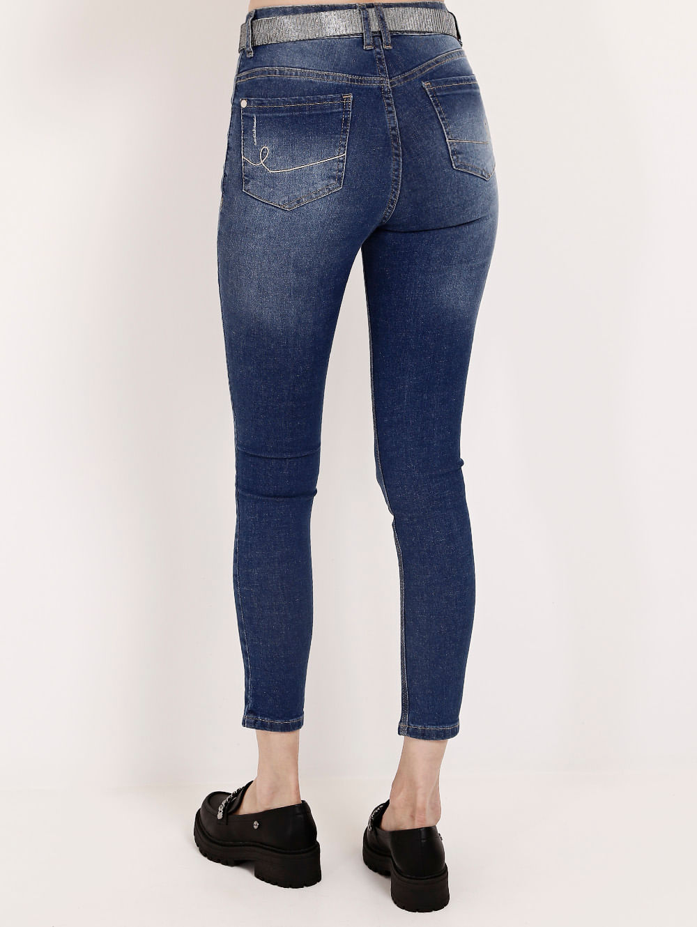 calça jeans brilhosa