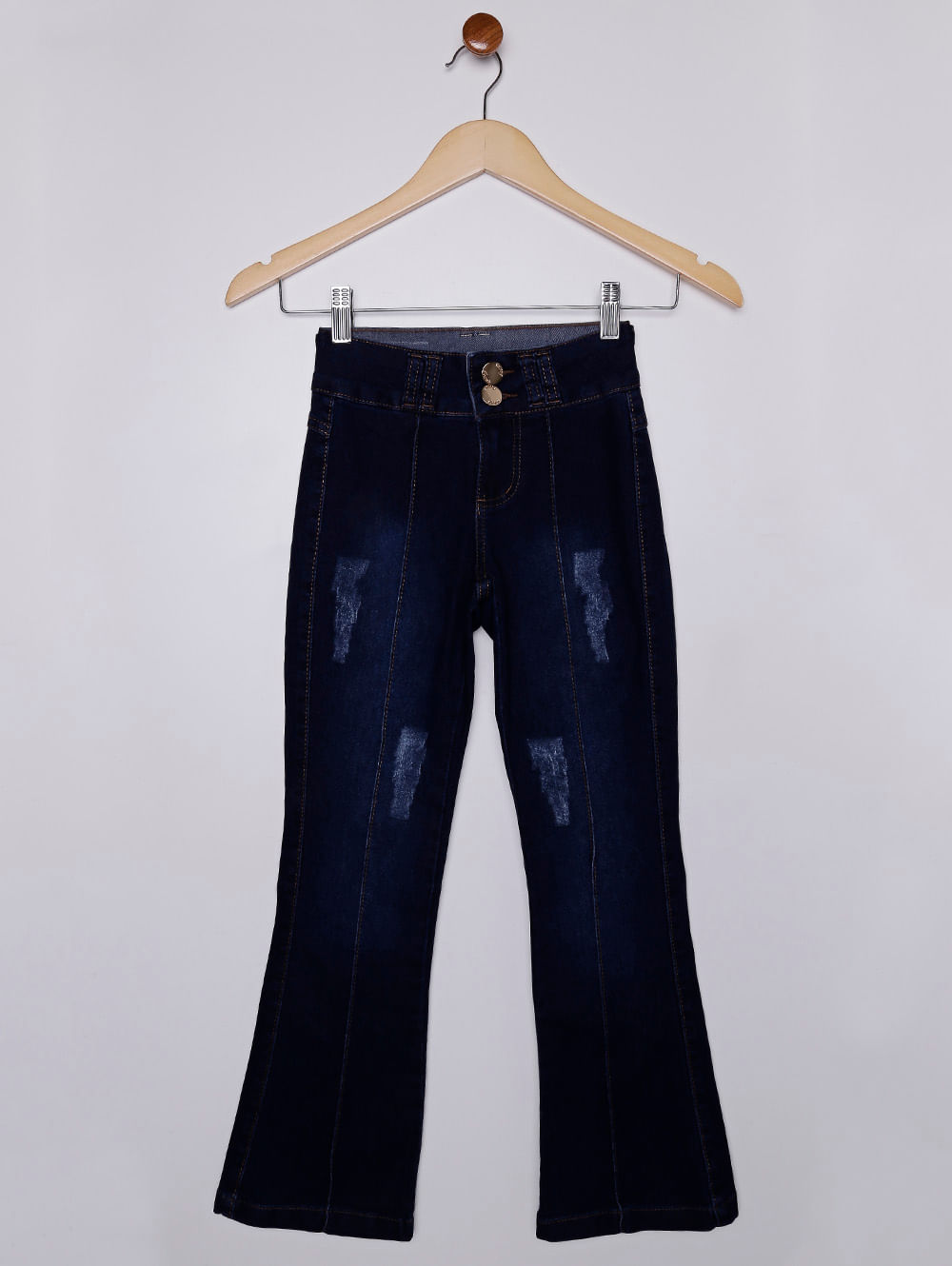 calça flare jeans juvenil