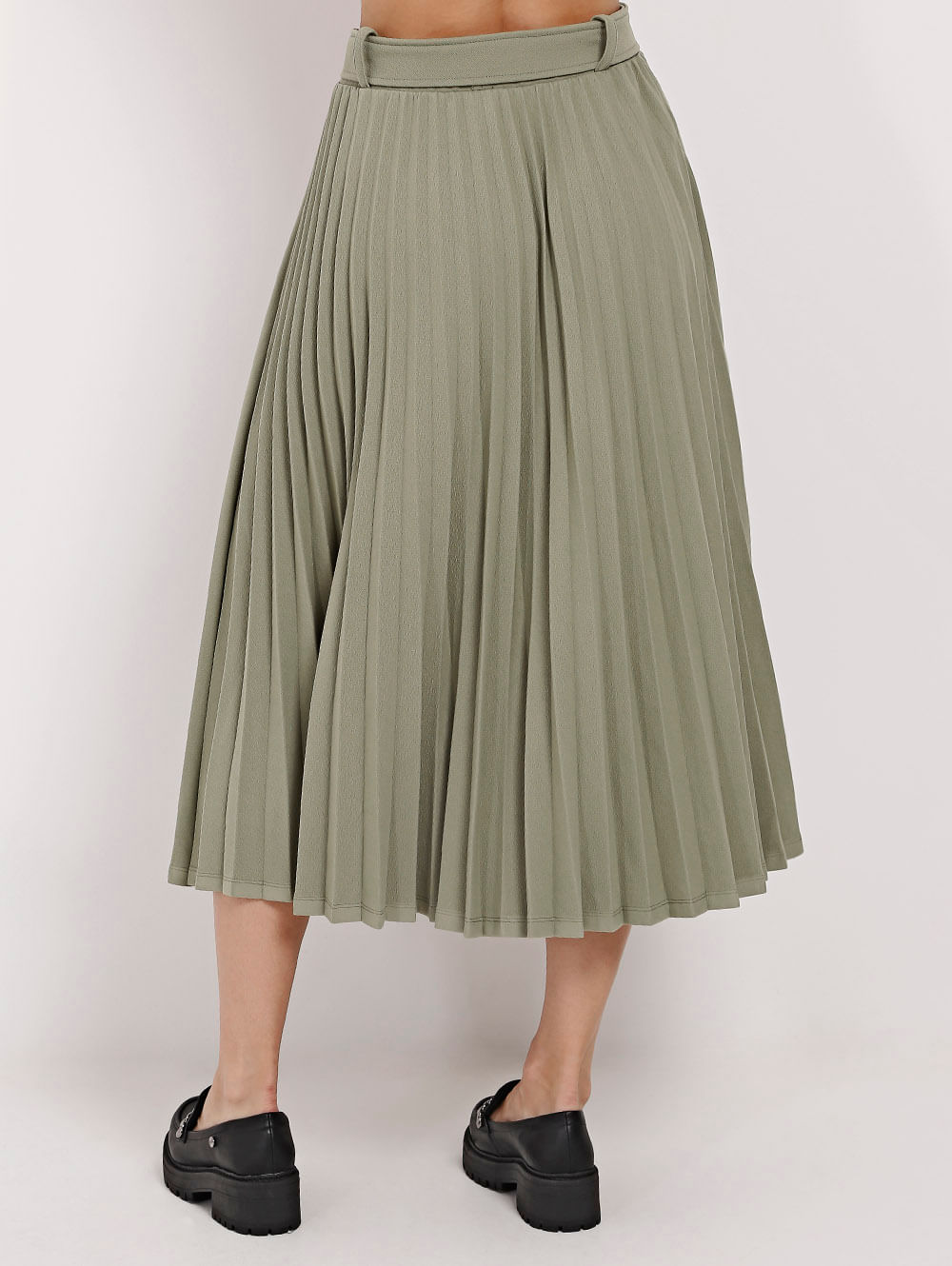 saia de crepe midi