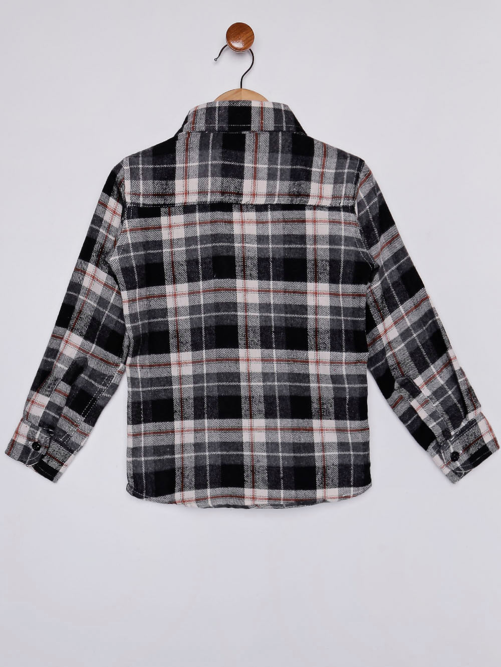 camisa flanela preta