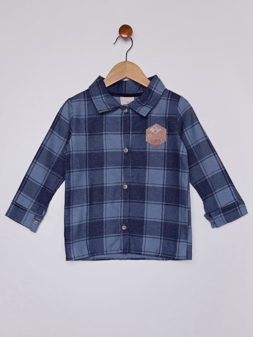 camisa de flanela infantil