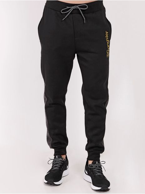 Calça Moletom Gangster Masculina Preto P Menor preço com cupom