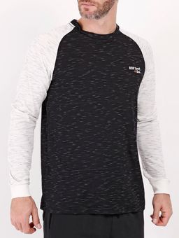 Camiseta Manga Longa Federal Art Masculina Azul Marinho Lojas