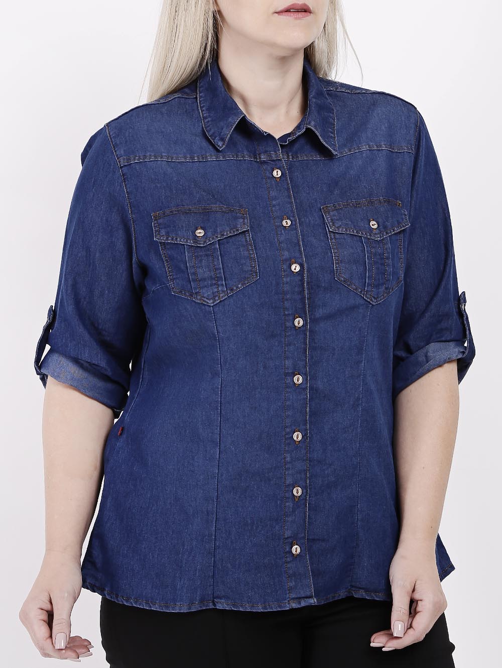 camisa jeans feminina pompeia