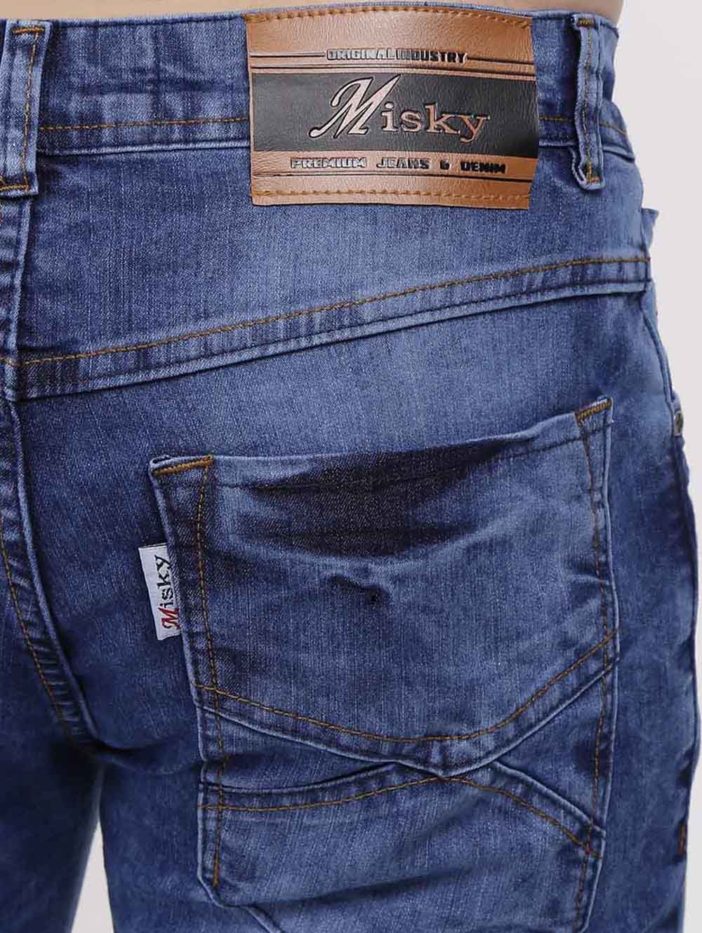 calça jeans estonada masculina