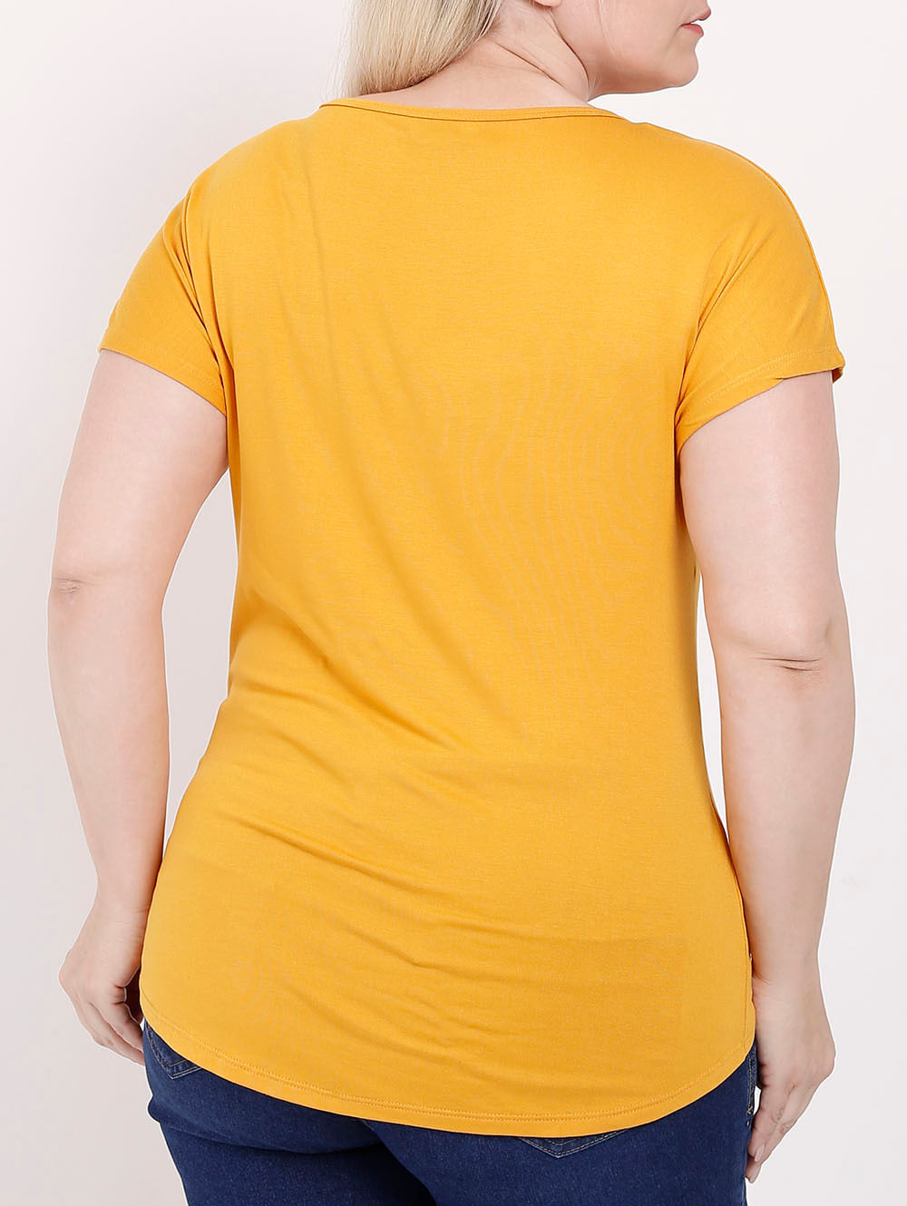 camisa amarela feminina plus size