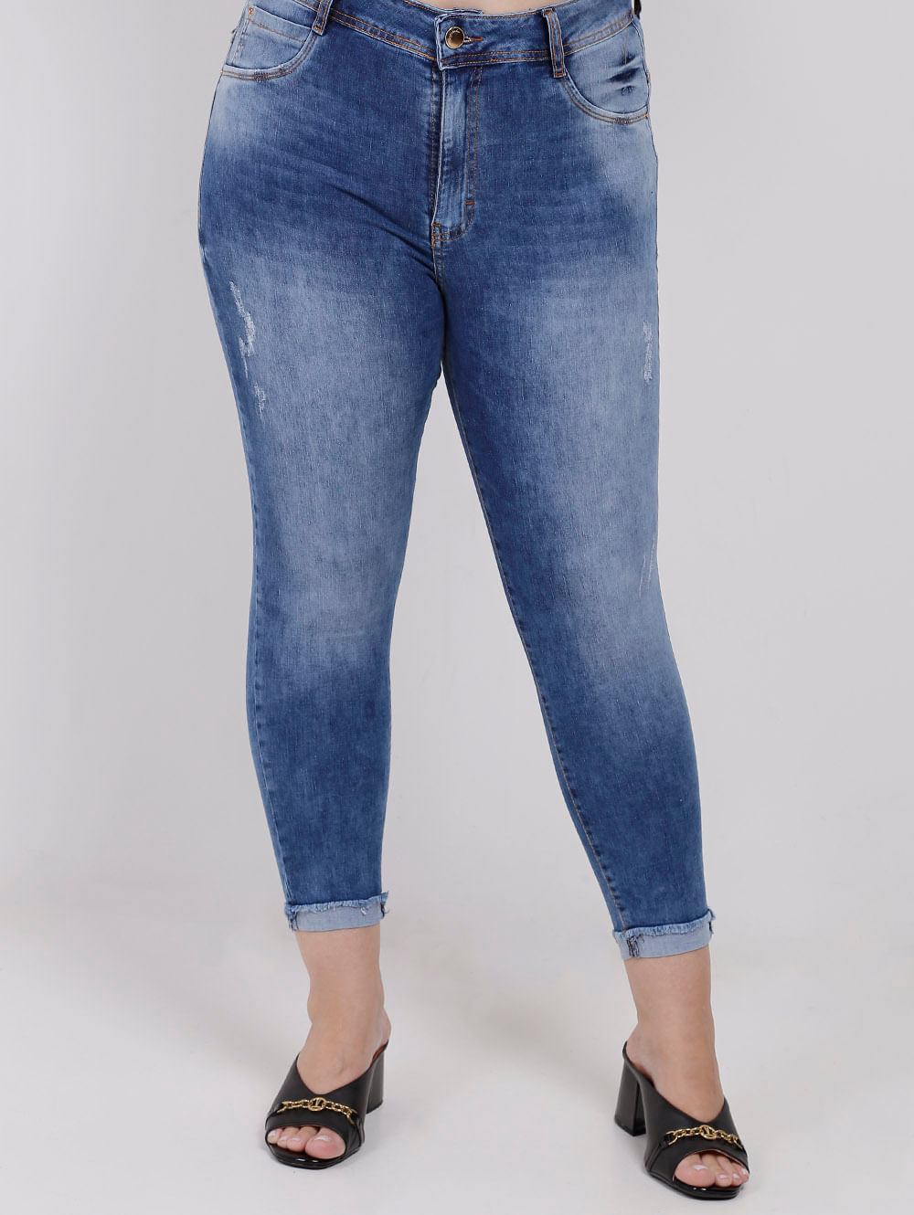 calca capri plus size feminina