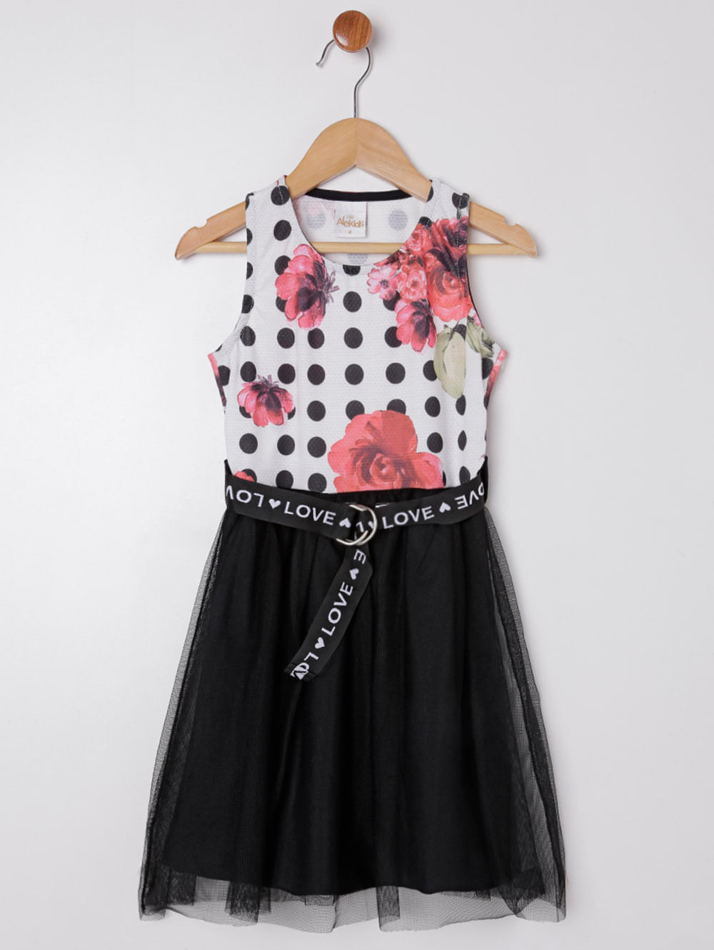 vestido vermelho e preto infantil