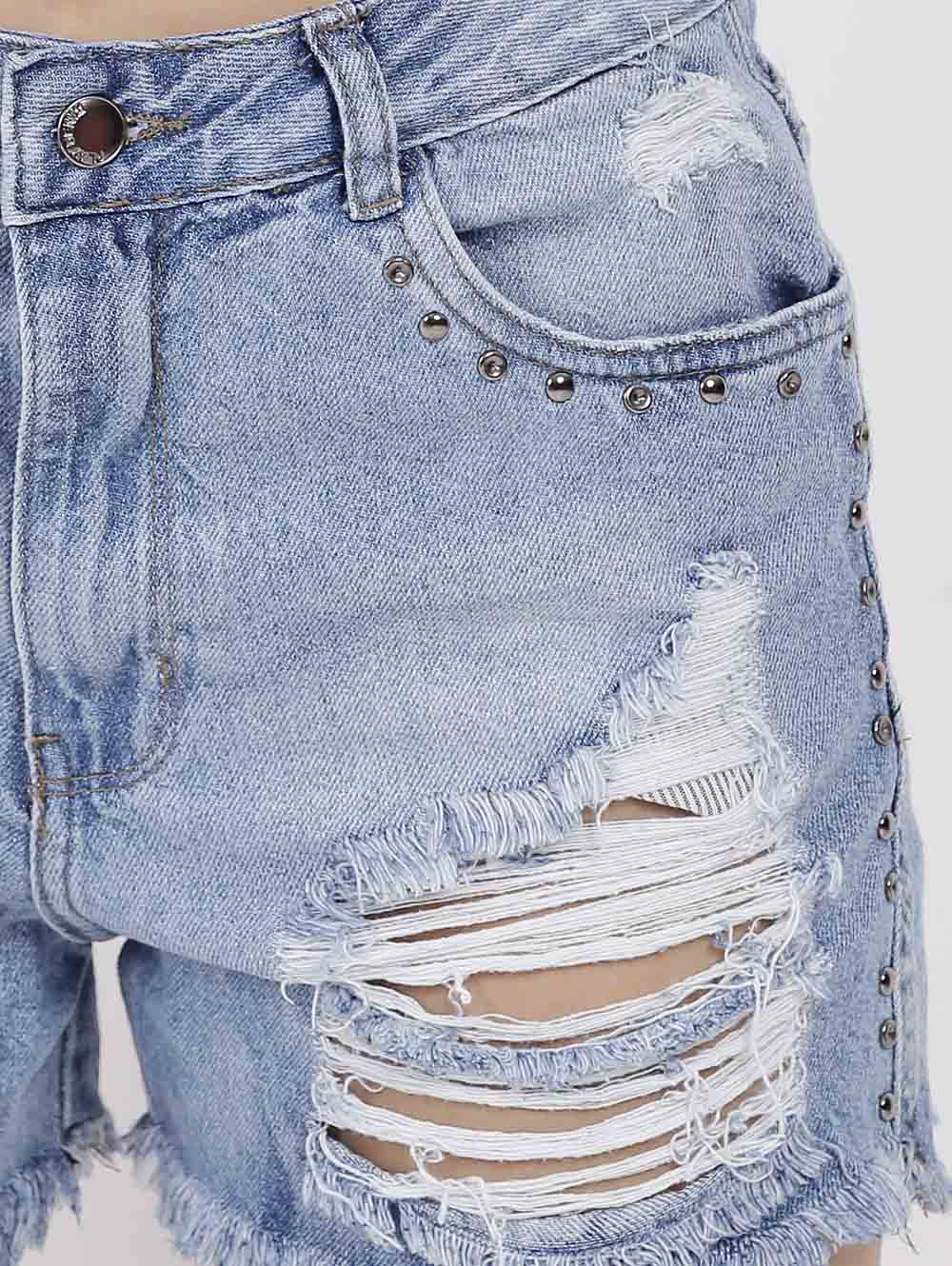 shorts jeans destroyed feminino