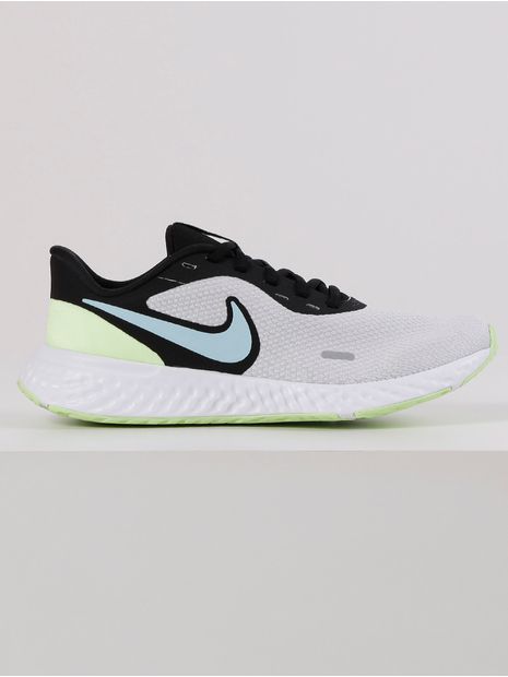 Tênis Esportivo Nike Revolution 5 Feminino Off White/verde 34 Menor preço em Tênis Esportivo Nike Revolution 5 Feminino Off White/verde 34
