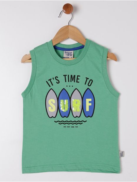 Camiseta Regata Infantil Para Menino - Verde 1 Menor preço em Camiseta Regata Infantil Para Menino - Verde 1