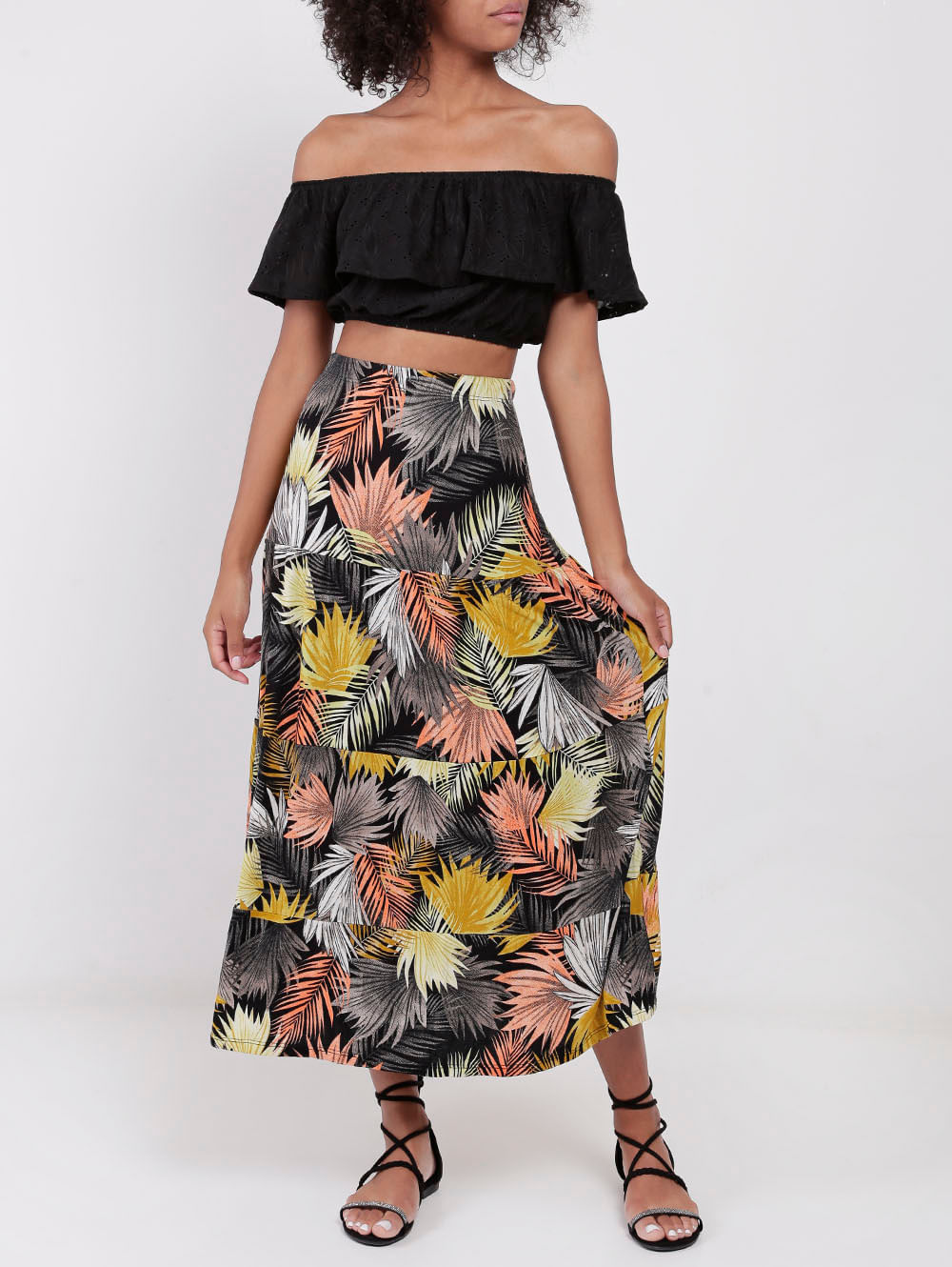 saia longa com topper